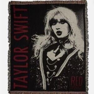 Taylor Swift Black and Red Decorative Throw